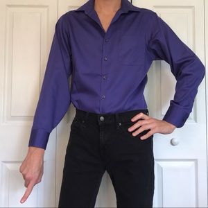 Purple Button-Up Dress Shirt
